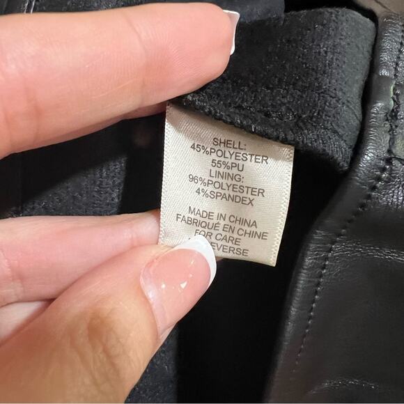 Ronny Kobo Collection black faux leather cutout long sleeve mini dress large NEW - Picture 10 of 11